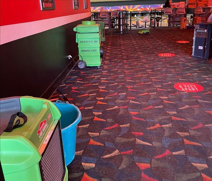 bowling alley water damage